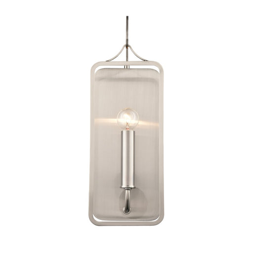 Atlas Lighting Merge 15'' High 1Lt Sconce, Satin Nickel/Clear