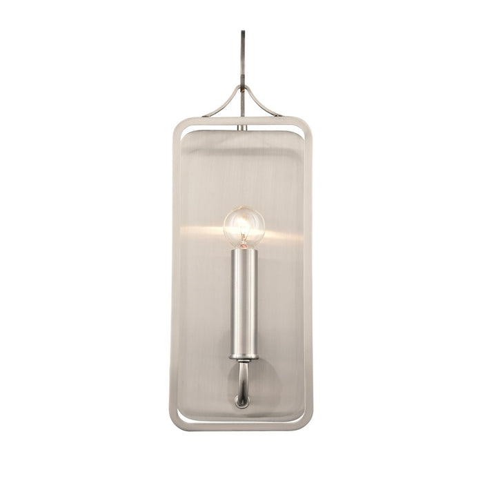Atlas Lighting Merge 15'' High 1Lt Sconce, Satin Nickel/Clear