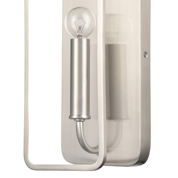 Atlas Lighting Merge 15'' High 1Lt Sconce, Satin Nickel/Clear