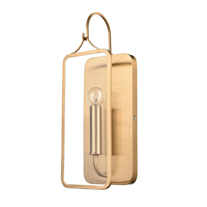 Atlas Lighting Merge 15'' High 1Lt Sconce, Satin Brass/Clear