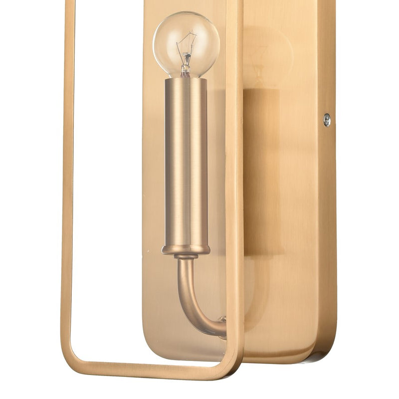 Atlas Lighting Merge 15in 1-Light Wall Sconce | Modern Gold and Clear Glass | Bedroom & Hallway | 5 x 4 x 15 in | Model WL11110-GD