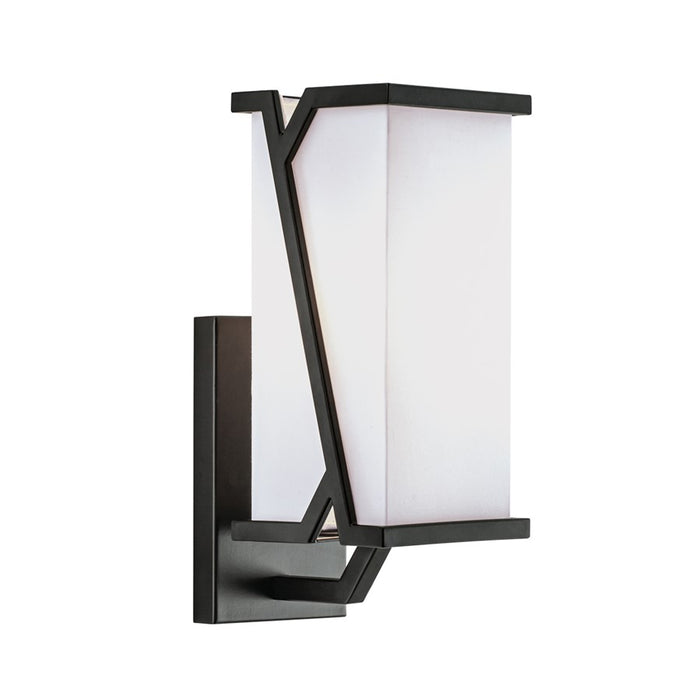 Atlas Lighting Moiselle 12'' High 1Lt Sconce, Matte Black/White