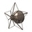 Atlas Lighting Moravian Star 12'' High 1Lt Sconce, Bronze/Clear
