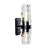 Atlas Lighting Murano 13.5'' High 2Lt Sconce, Matte Black/Clear