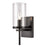 Atlas Lighting Oakland 12'' High 1Lt Sconce, Black/Clear