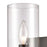 Atlas Lighting Oakland 12'' High 1Lt Sconce, Black/Clear