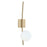 Atlas Lighting Perch 24'' High 1Lt Sconce, Satin Brass/White