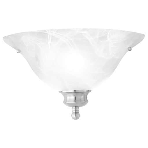Atlas Lighting Prestige 8.5'' High 1Lt Outdoor Sconce, Nickel/White