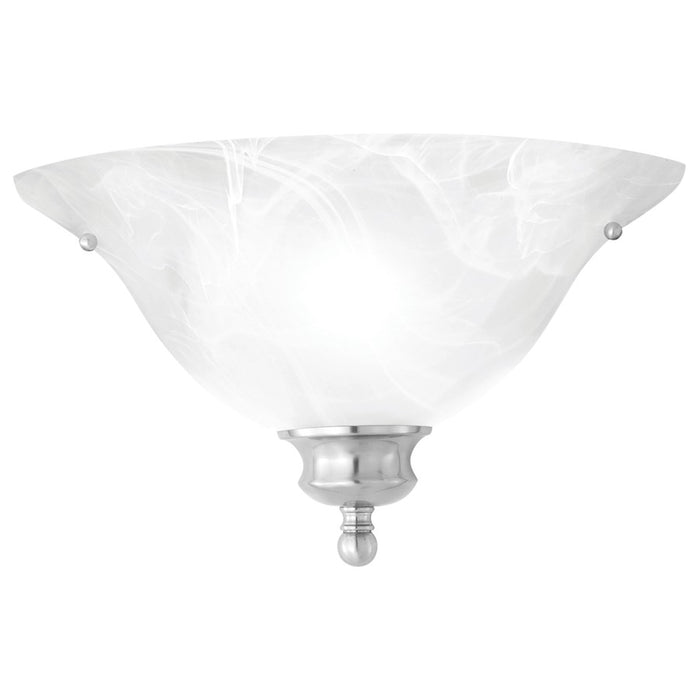 Atlas Lighting Prestige 8.5'' High 1Lt Outdoor Sconce, Nickel/White