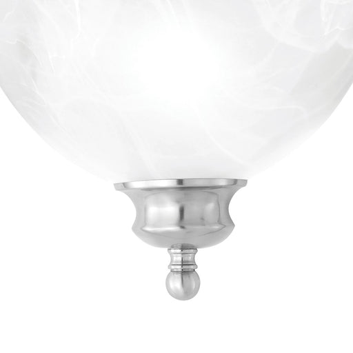 Atlas Lighting Prestige 8.5'' High 1Lt Outdoor Sconce, Nickel/White