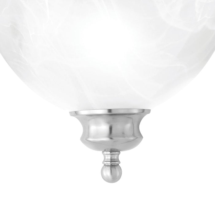 Atlas Lighting Prestige 8.5'' High 1Lt Outdoor Sconce, Nickel/White