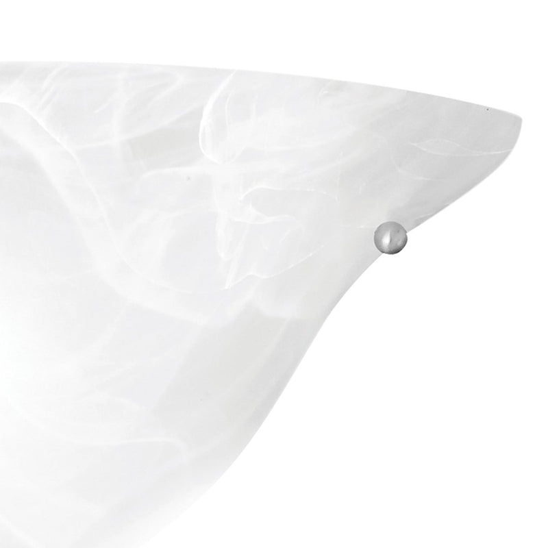 Atlas Lighting Prestige 14in 1-Light Outdoor Wall Sconce | Traditional Brushed Nickel and White Alabaster Glass | Entryway | Model WL11127-NK
