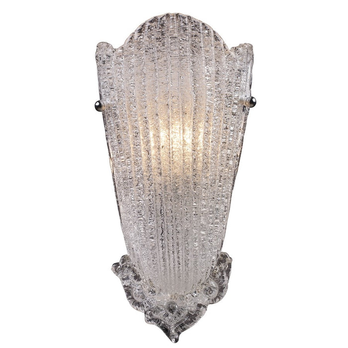 Atlas Lighting Providence 16'' High 1Lt Sconce, Silver Leaf/Clear