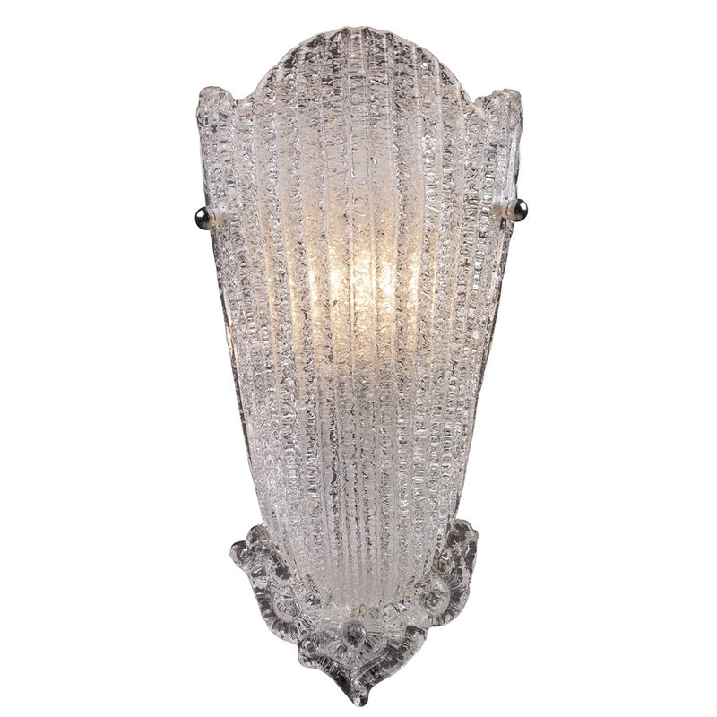 Atlas Lighting Providence 16in 1-Light Wall Sconce | Traditional Antique Silver Leaf and Clear Glass | Bedroom & Hallway | Model WL11129-SV