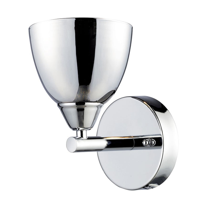 Atlas Lighting Reflections 5in 1-Light Wall Sconce | Modern Polished Chrome and Chrome Bubble Glass | Bedroom & Hallway | Model WL11131-CH