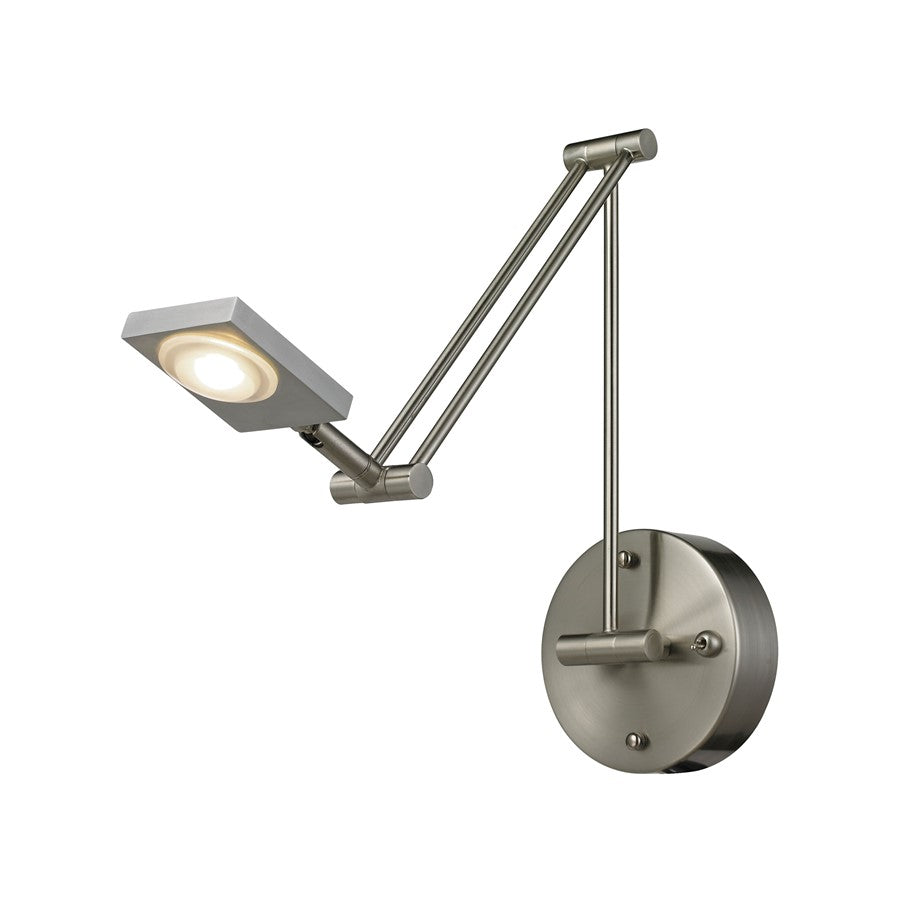 Atlas Lighting Reilly 5'' High 1Lt Sconce, Brushed Nickel