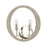 Atlas Lighting Retro Rings 12'' High 2Lt Sconce, Sandy Beechwood