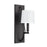 Atlas Lighting Robinson 16'' High 1Lt Sconce, Matte Black/Off White