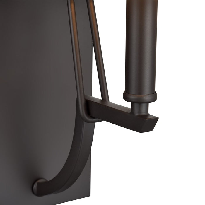 Atlas Lighting Robinson 16'' High 1Lt Sconce, Matte Black/Off White