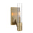 Atlas Lighting Rohe 12.5'' High 1Lt Sconce, Aged Brass/Clear