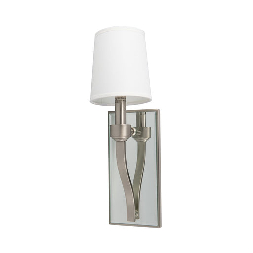 Atlas Lighting Roule Mirror, 17'' High 1Lt Sconce, Nickel/White