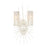 Atlas Lighting Sea Urchin 21'' High 2Lt Sconce, White Coral/White