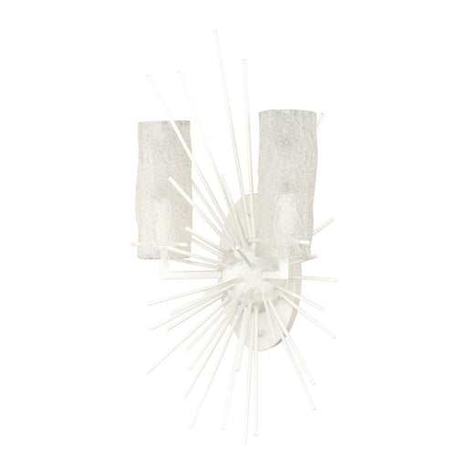 Atlas Lighting Sea Urchin 21'' High 2Lt Sconce, White Coral/White
