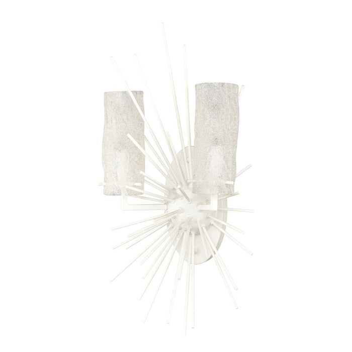 Atlas Lighting Sea Urchin 21'' High 2Lt Sconce, White Coral/White