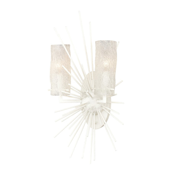 Atlas Lighting Sea Urchin 21'' High 2Lt Sconce, White Coral/White