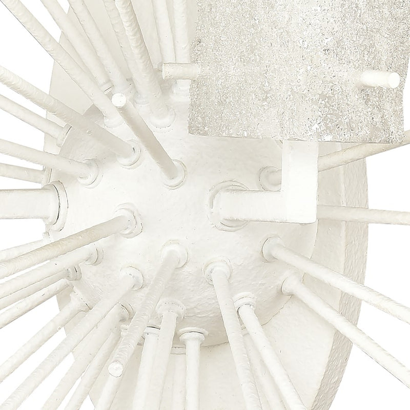 Atlas Lighting Sea Urchin 21in 2-Light Wall Sconce | Transitional White Coral and White Glass | Bedroom & Hallway Accent Light | Model WL11140-WH