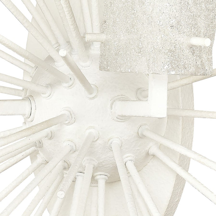 Atlas Lighting Sea Urchin 21'' High 2Lt Sconce, White Coral/White