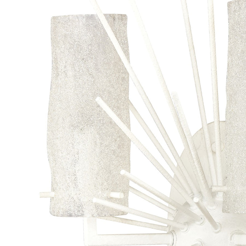Atlas Lighting Sea Urchin 21in 2-Light Wall Sconce | Transitional White Coral and White Glass | Bedroom & Hallway Accent Light | Model WL11140-WH