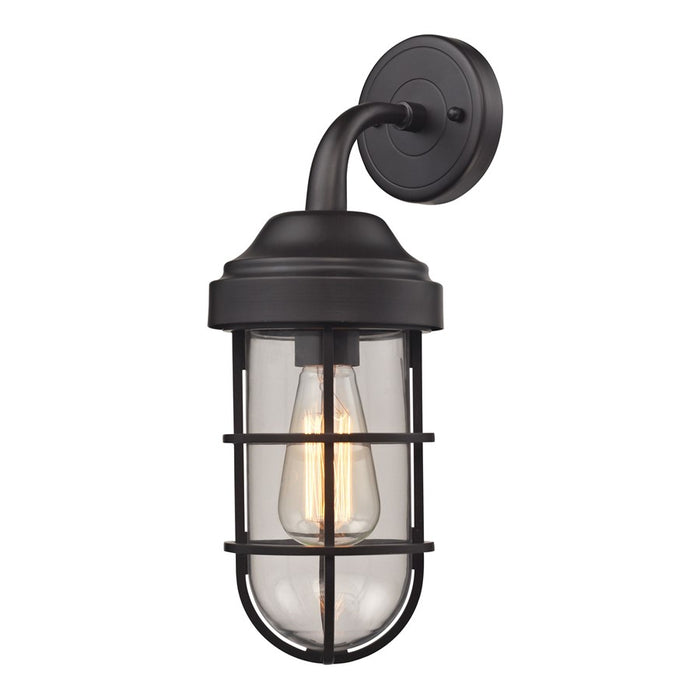 Atlas Lighting Seaport 16''H 1Lt Sconce, Oil Rubbed Bronze/Clear