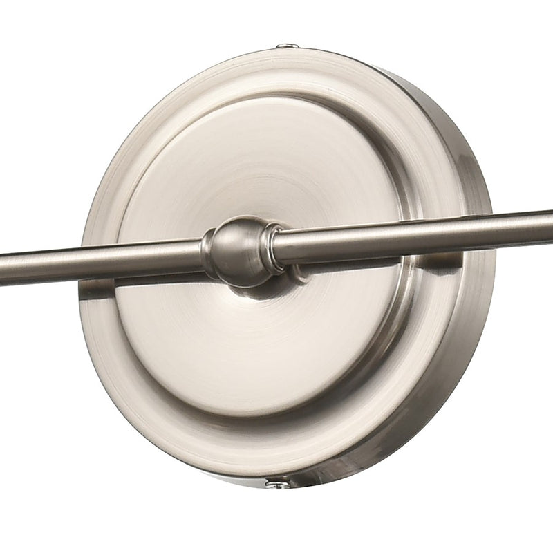 Atlas Lighting Skillet 12'' High 2Lt Sconce, Satin Nickel/Nickel