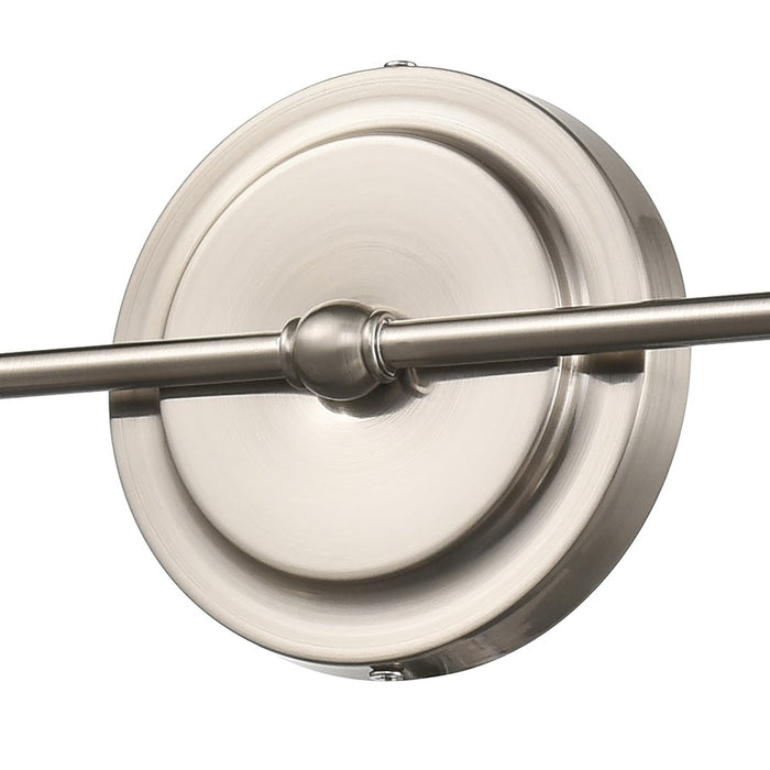 Atlas Lighting Skillet 12'' High 2Lt Sconce, Satin Nickel/Nickel