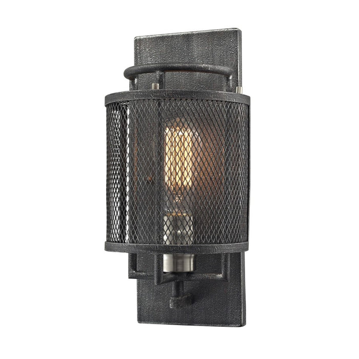 Atlas Lighting Slatington 13'' High 1Lt Sconce, Brushed Nickel/Gray