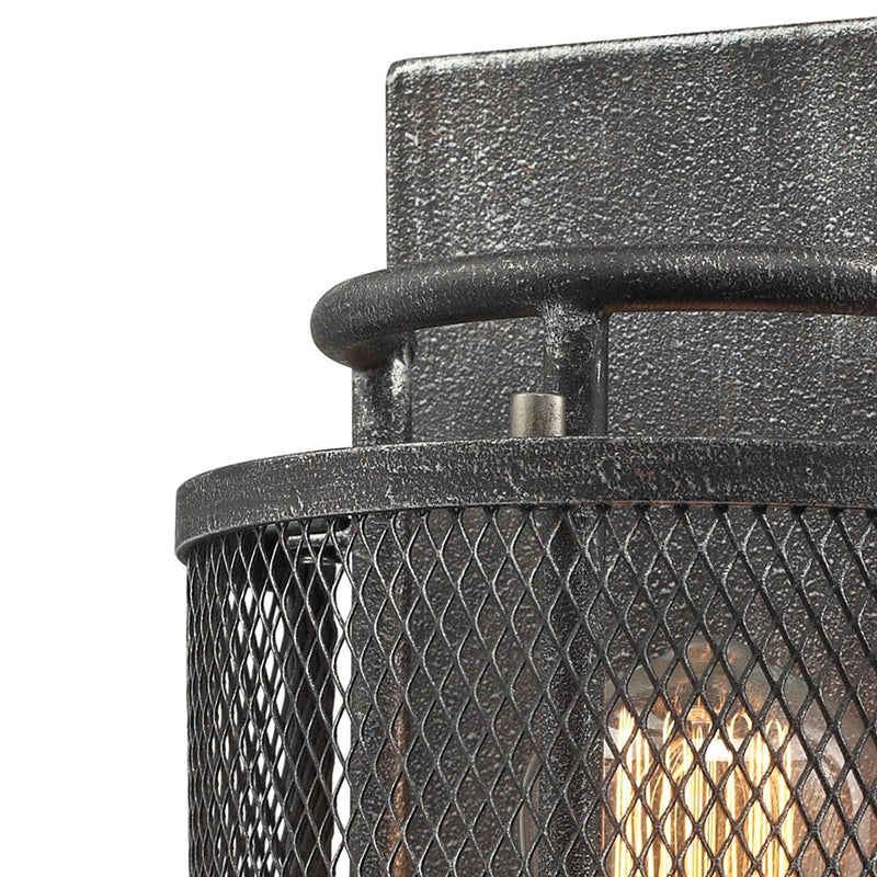 Atlas Lighting Slatington 13in 1-Light Wall Sconce | Industrial Dark Graphite and Brushed Nickel Metal | Bedroom & Hallway Accent | Model WL11144-NK
