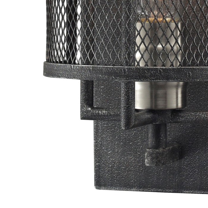Atlas Lighting Slatington 13'' High 1Lt Sconce, Brushed Nickel/Gray