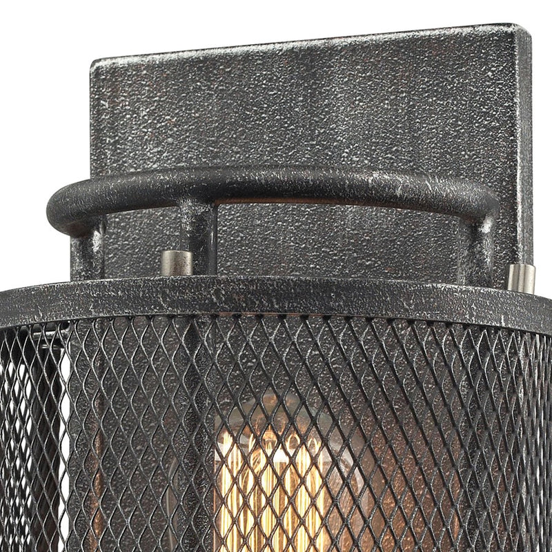 Atlas Lighting Slatington 13'' High 1Lt Sconce, Brushed Nickel/Gray