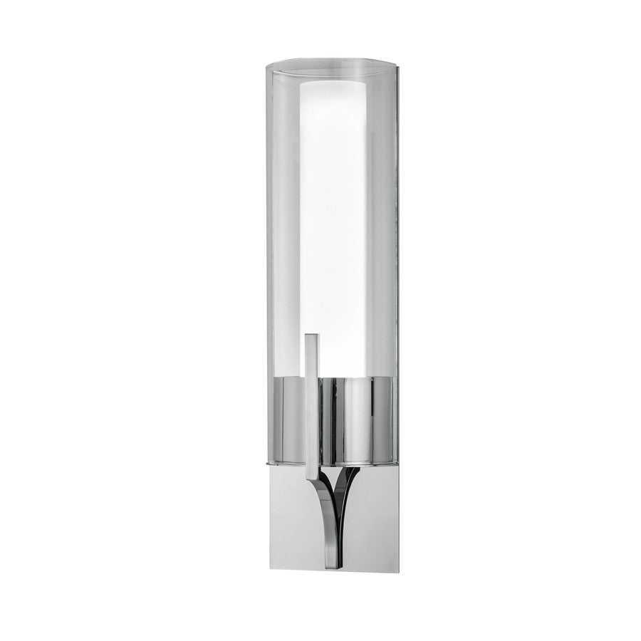 Atlas Lighting Slope 15'' High Integrated LED Sconce, Chrome/White