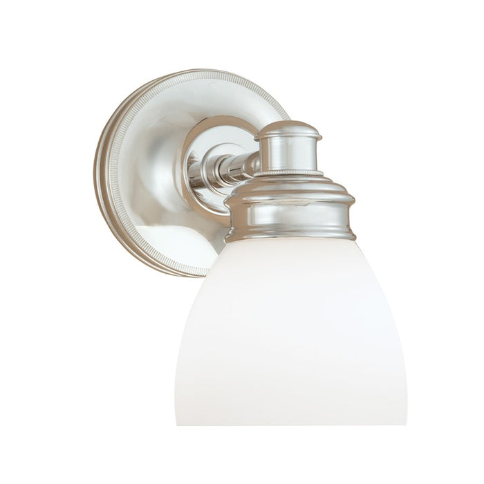 Atlas Lighting Spencer 8.5'' High 1Lt Sconce, Chrome/White