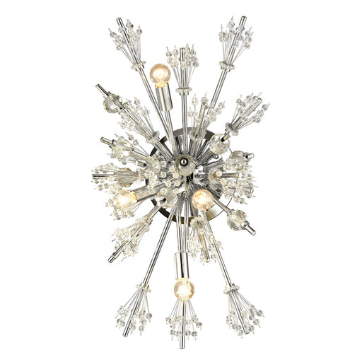 Atlas Lighting Starburst 26'' High 4Lt Sconce, Polished Chrome