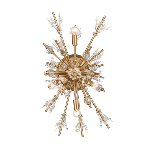 Atlas Lighting Starburst 26'' High 4Lt Sconce, Satin Brass