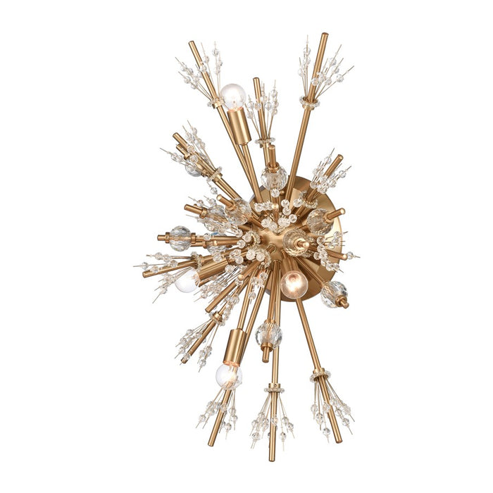 Atlas Lighting Starburst 26'' High 4Lt Sconce, Satin Brass