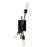 Atlas Lighting Stick 16.75'' High 3Lt Sconce, Matte Black