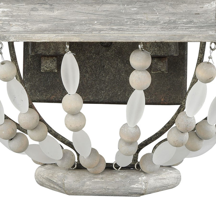 Atlas Lighting Summerton 16'' High 2Lt Sconce, Washed Gray/Gray
