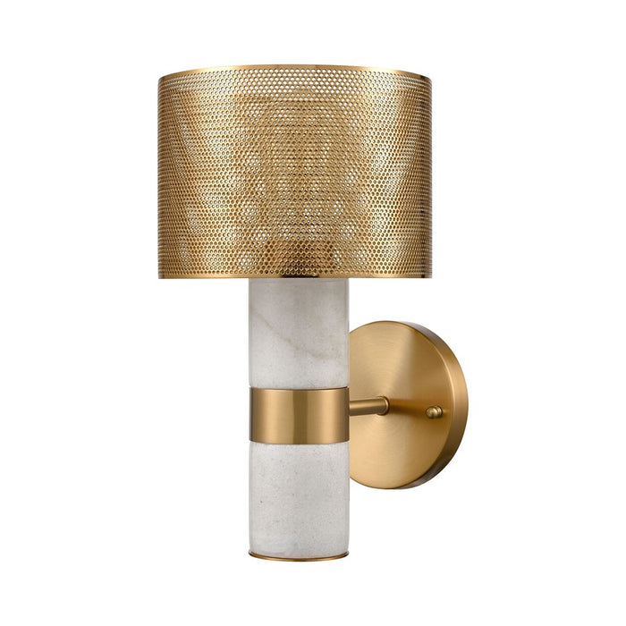 Atlas Lighting Sureshot 12'' High 1Lt Sconce, Aged Brass/Brass