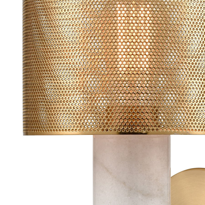 Atlas Lighting Sureshot 12'' High 1Lt Sconce, Aged Brass/Brass