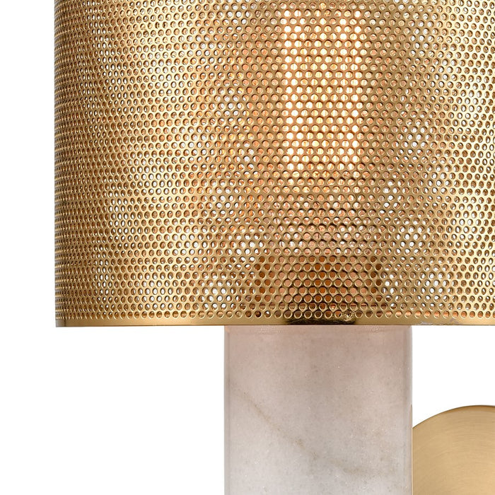 Atlas Lighting Sureshot 12'' High 1Lt Sconce, Aged Brass/Brass