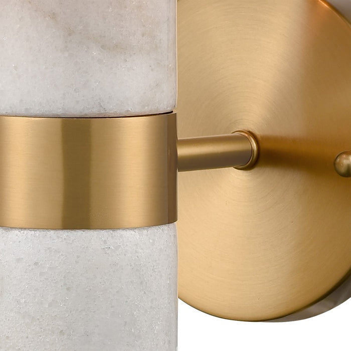 Atlas Lighting Sureshot 12'' High 1Lt Sconce, Aged Brass/Brass